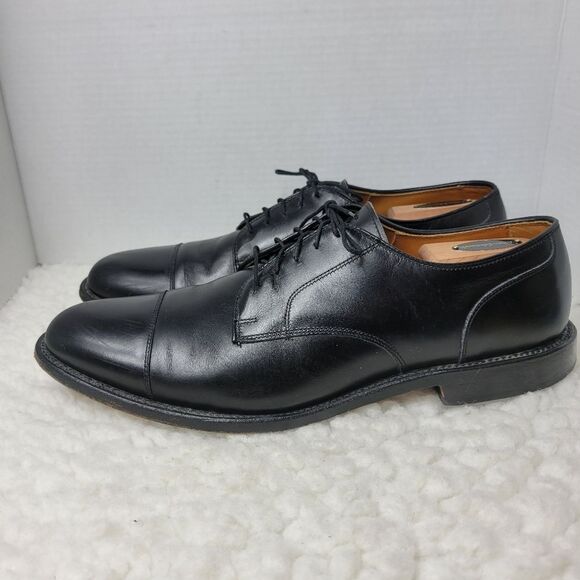 Allen Edmonds Cartland Men\'s Dress Shoes Size 13 Cap Toe Black Leather Oxford main image 9